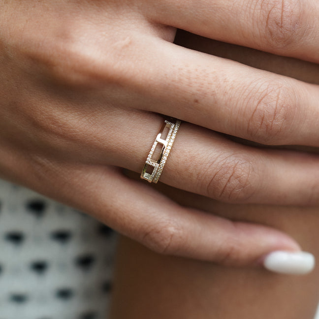 Ladder Stone Ring