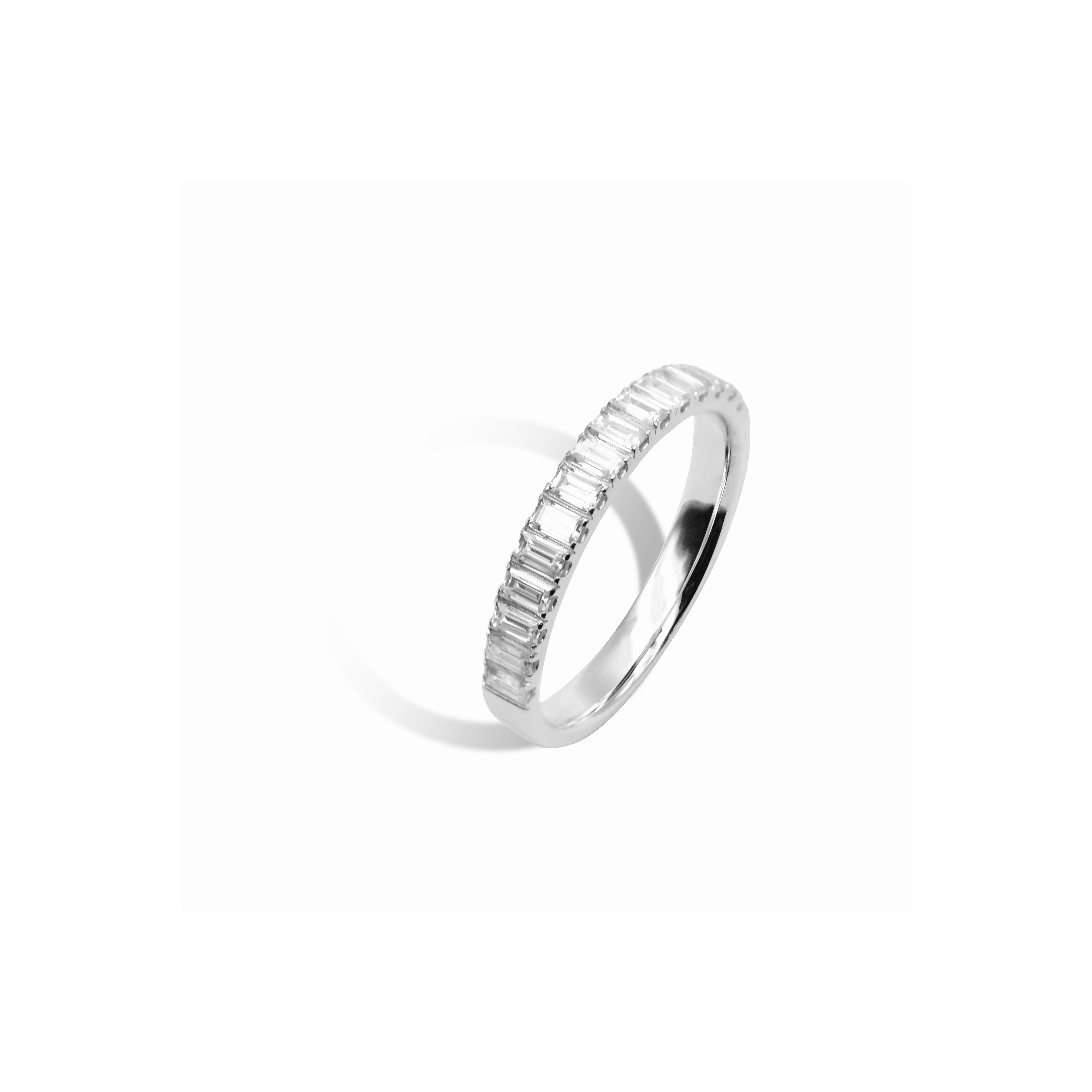 Baguette Half Eternity Ring