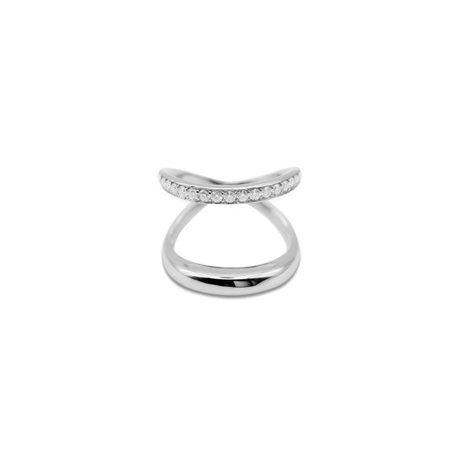 DOUBLE STRING MOISSANITE RING.